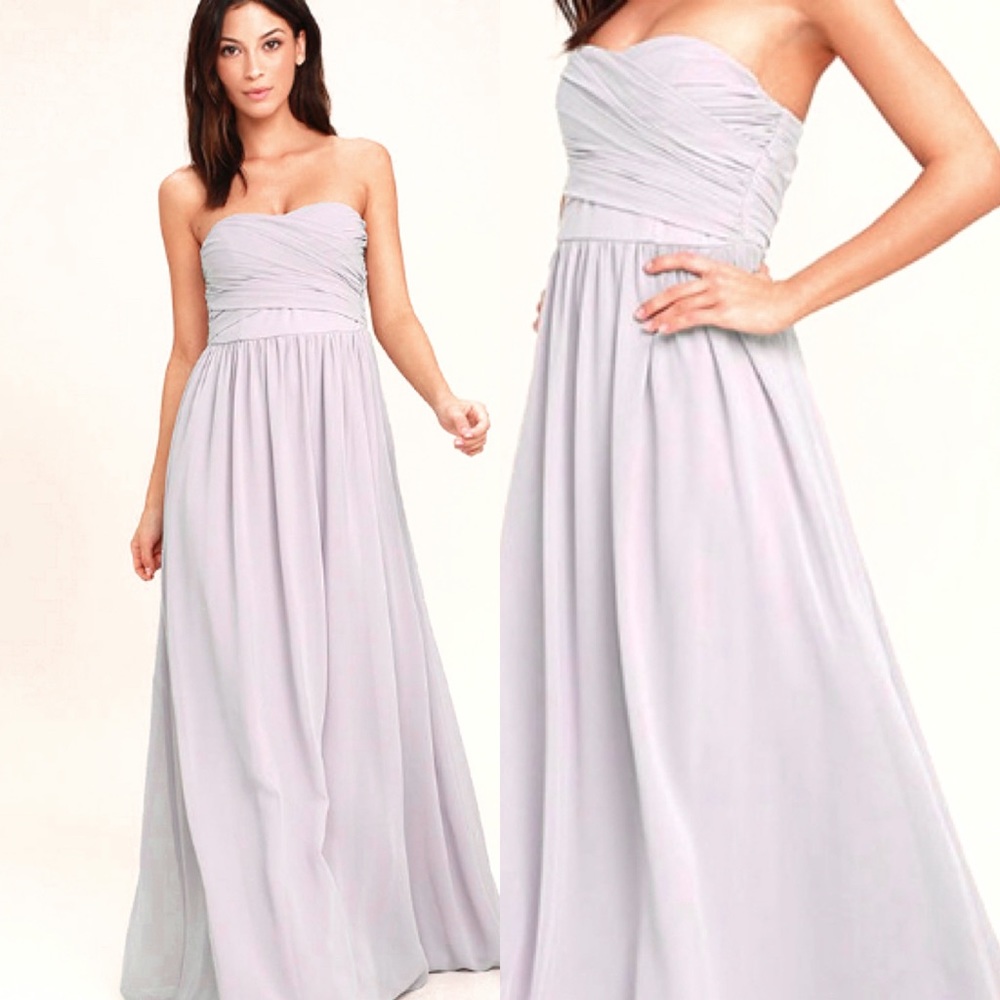 All Afloat Strapless Maxi by Lulu’s